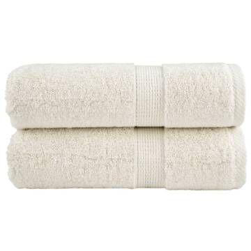 Premium Guest Towels SOLUND - 2 pcs Cream 30x50 cm 600 gsm