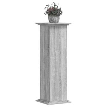 Grey Sonoma Plant Stand - 33x33x100 cm Engineered Wood | HipoMarket