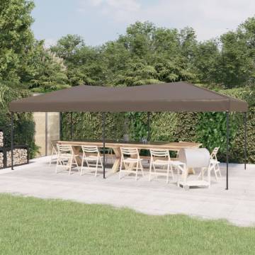 Folding Party Tent Taupe 3x6 m - Perfect for Outdoor Events