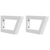 Elegant White Trapezium Shelf Brackets for Washbasin - 2 pcs