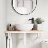 Elegant White Trapezium Shelf Brackets for Washbasin - 2 pcs