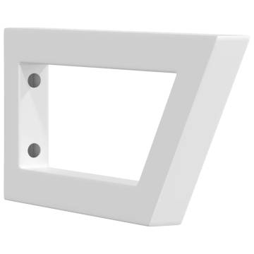 Elegant White Trapezium Shelf Brackets for Washbasin - 2 pcs