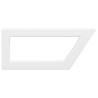 Elegant White Trapezium Shelf Brackets for Washbasin - 2 pcs