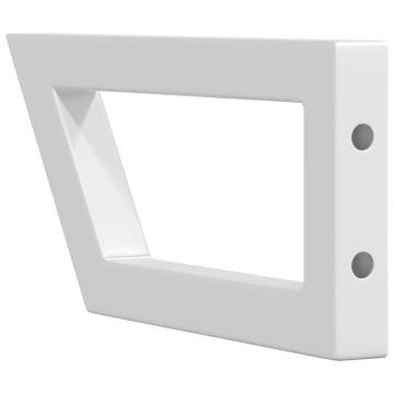 Elegant White Trapezium Shelf Brackets for Washbasin - 2 pcs