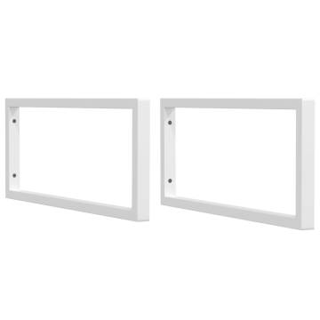 Shelf Brackets for Washbasin - 2 pcs White Steel | HipoMarket