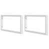 Shelf Brackets for Washbasin - 2 pcs White Steel | HipoMarket