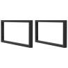 Black Rectangular Shelf Brackets for Washbasin - 2 pcs