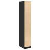 Stylish Black Wardrobe - Engineered Wood 30x50x200 cm