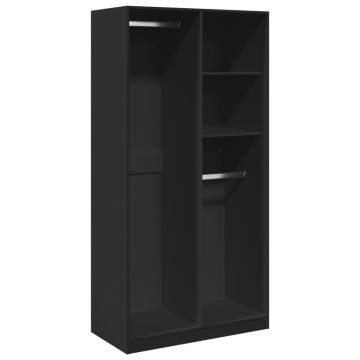 Wardrobe Black 100x50x200 cm Engineered Wood | Hipomarket