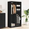 Wardrobe Black 100x50x200 cm Engineered Wood | Hipomarket