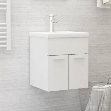 High Gloss White Sink Cabinet | Stylish Bathroom Storage