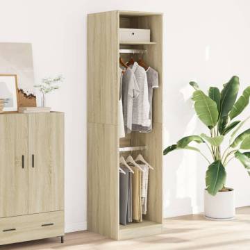 Wardrobe Sonoma Oak - Stylish Compact Design | Hipo Market