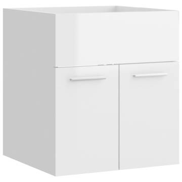 High Gloss White Sink Cabinet | Stylish Bathroom Storage