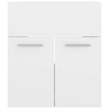 High Gloss White Sink Cabinet | Stylish Bathroom Storage