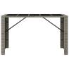 Stylish Grey Bar Table with Glass Top - 185x80cm