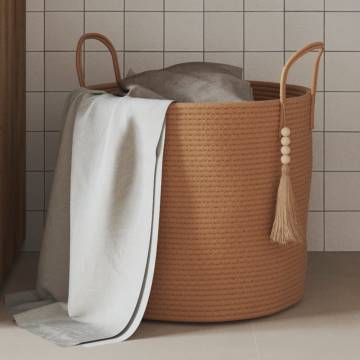 Stylish Brown Storage Basket Ø40x35 cm | Hipo Market