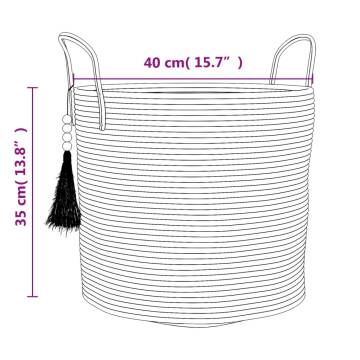 Stylish Brown Storage Basket Ø40x35 cm | Hipo Market