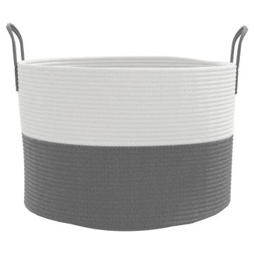 Stylish Grey & White Storage Basket Ø51x33 cm - Hipomarket