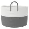 Stylish Grey & White Storage Basket Ø51x33 cm - Hipomarket