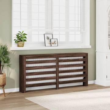 Radiator Cover Brown Oak 175x20x82 cm - Stylish & Practical