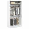  Wardrobe White 100x50x200 cm Engineered Wood Colour white Size 100 x 50 x 200 cm Quantity in Package 1 Amount 1 shelf 