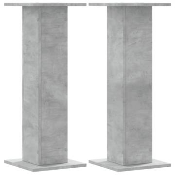 Speaker Stands 2 pcs Concrete Grey - Stylish & Durable