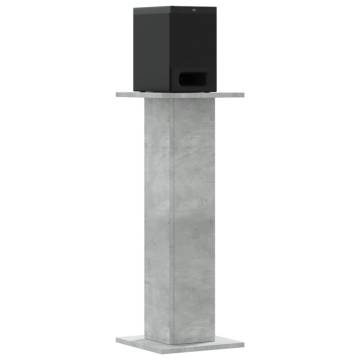 Speaker Stands 2 pcs Concrete Grey - Stylish & Durable