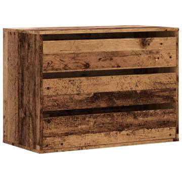 Corner Chest of Drawers - Old Wood - Stylish Storage Solution