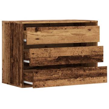 Corner Chest of Drawers - Old Wood - Stylish Storage Solution