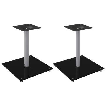 Speaker Stands 2 pcs Black & Silver - Durable Design