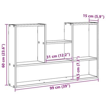 Old Wood Wall Shelf | Durable Engineered Wood - Hipo Market