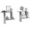 Wall Shelves 2 pcs Concrete Grey 50x12x50 cm | Hipomarket UK