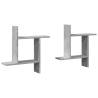 Wall Shelves 2 pcs Concrete Grey 50x12x50 cm | Hipomarket UK