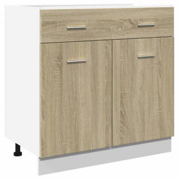 Drawer Bottom Cabinet Sonoma Oak - 80x46x81.5 cm | HipoMarket