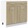 Drawer Bottom Cabinet Sonoma Oak - 80x46x81.5 cm | HipoMarket