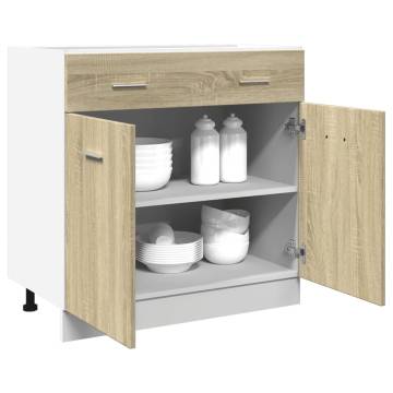 Drawer Bottom Cabinet Sonoma Oak - 80x46x81.5 cm | HipoMarket