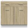 Drawer Bottom Cabinet Sonoma Oak - 80x46x81.5 cm | HipoMarket