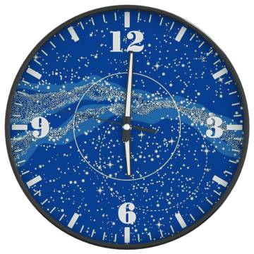 Elegant Luminous Wall Clock Blue Ø30 cm | Hipomarket UK