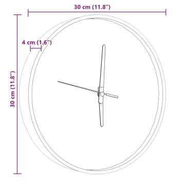 Elegant Luminous Wall Clock Blue Ø30 cm | Hipomarket UK