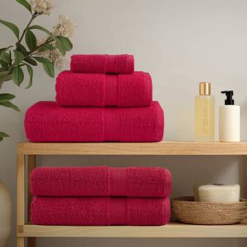 Premium Shower Towels SOLUND 4 pcs - Red 70x140 cm 600 gsm