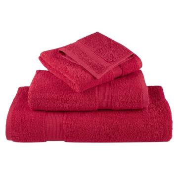 Premium Shower Towels SOLUND 4 pcs - Red 70x140 cm 600 gsm