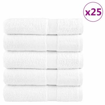 Premium Bath Towels SOLUND 25pcs - White 100x150cm | HipoMarket