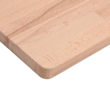 Rectangular Solid Beech Wood Table Top - 80x40 cm