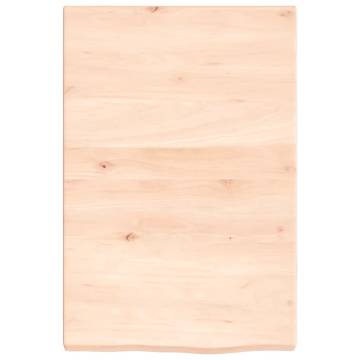 Untreated Solid Wood Bathroom Countertop - 40x60 cm