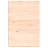 Untreated Solid Wood Bathroom Countertop - 40x60 cm