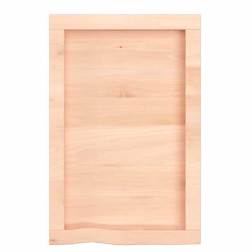 Untreated Solid Wood Bathroom Countertop - 40x60 cm