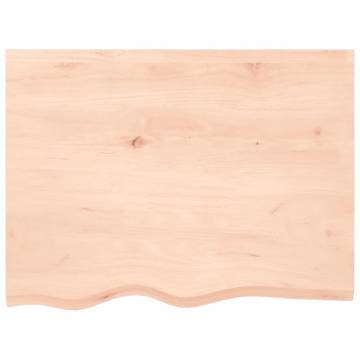 Table Top 80x60 cm - Untreated Solid Oak Wood for DIY Projects