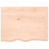 Table Top 80x60 cm - Untreated Solid Oak Wood for DIY Projects