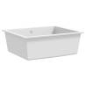 White Granite Kitchen Sink with Overflow Hole - Durable & Stylish