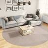  Shaggy Rug PAMPLONA High Pile Modern Beige Ø 280 cm Colour beige Size Ø 280 cm 